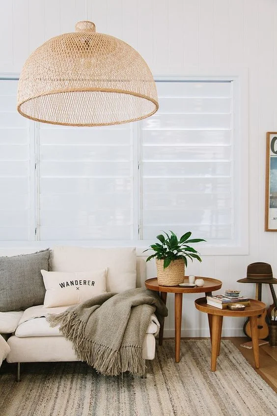 Modern white room with beige dome