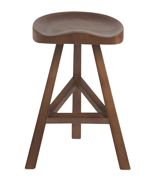 Me & My Trend Walnut Wood Moulded Bar stool