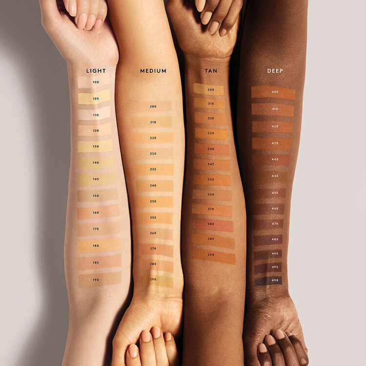 Image Fenty Beauty swatches of the Pro Filt'r Soft Matte Longwear Foundation