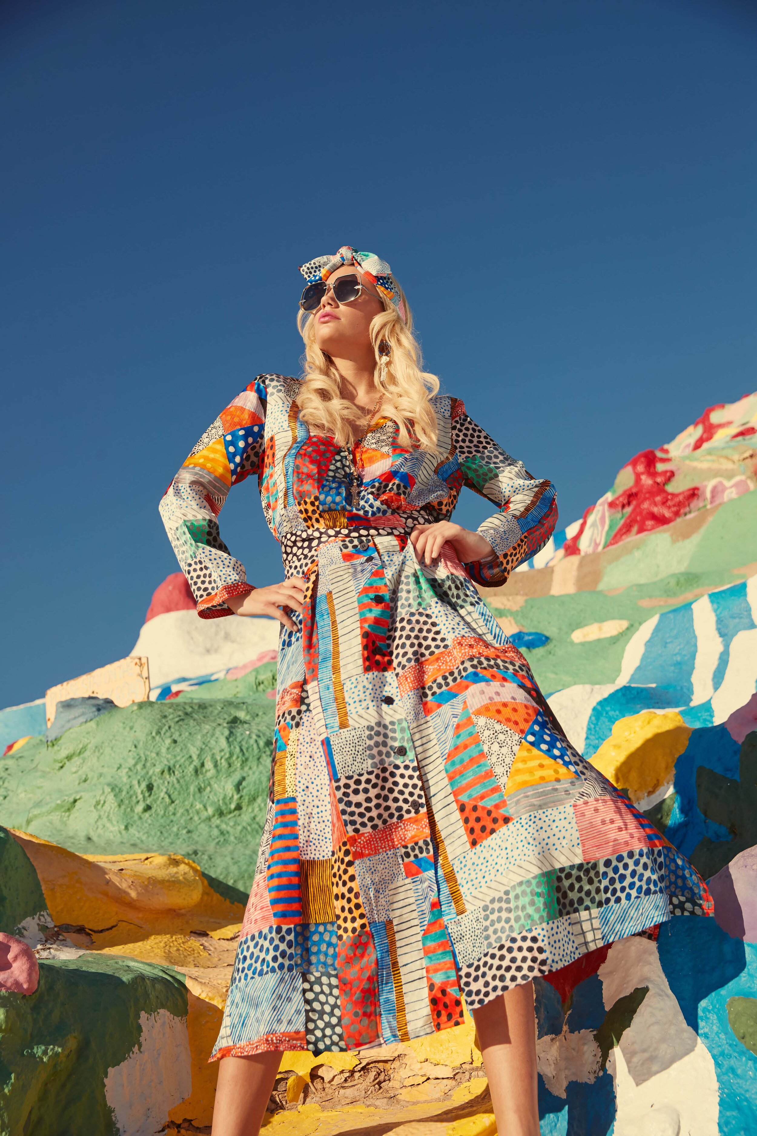 Salvation Mountain fashion shoot