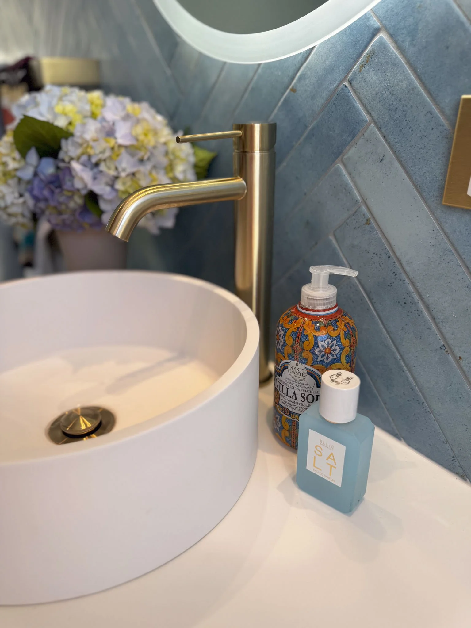 Brushed gold bathroom tapware