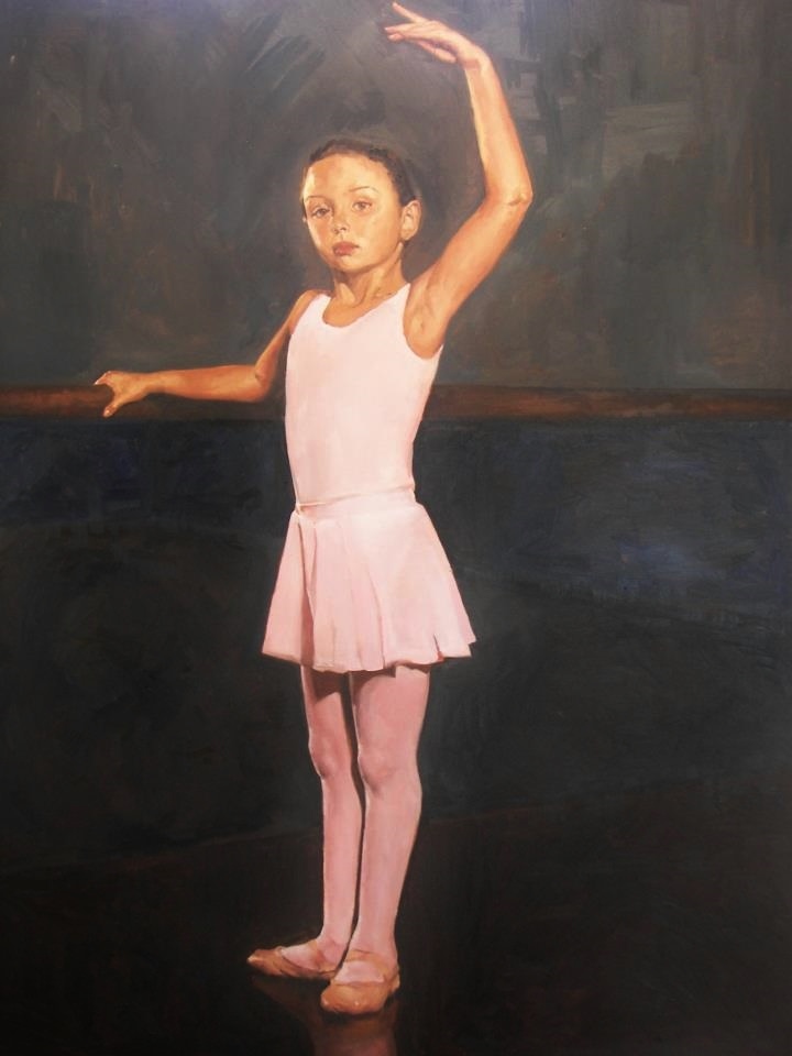 Emma, Large Oil Painting Portrait of a Child by Kris Finch 2014