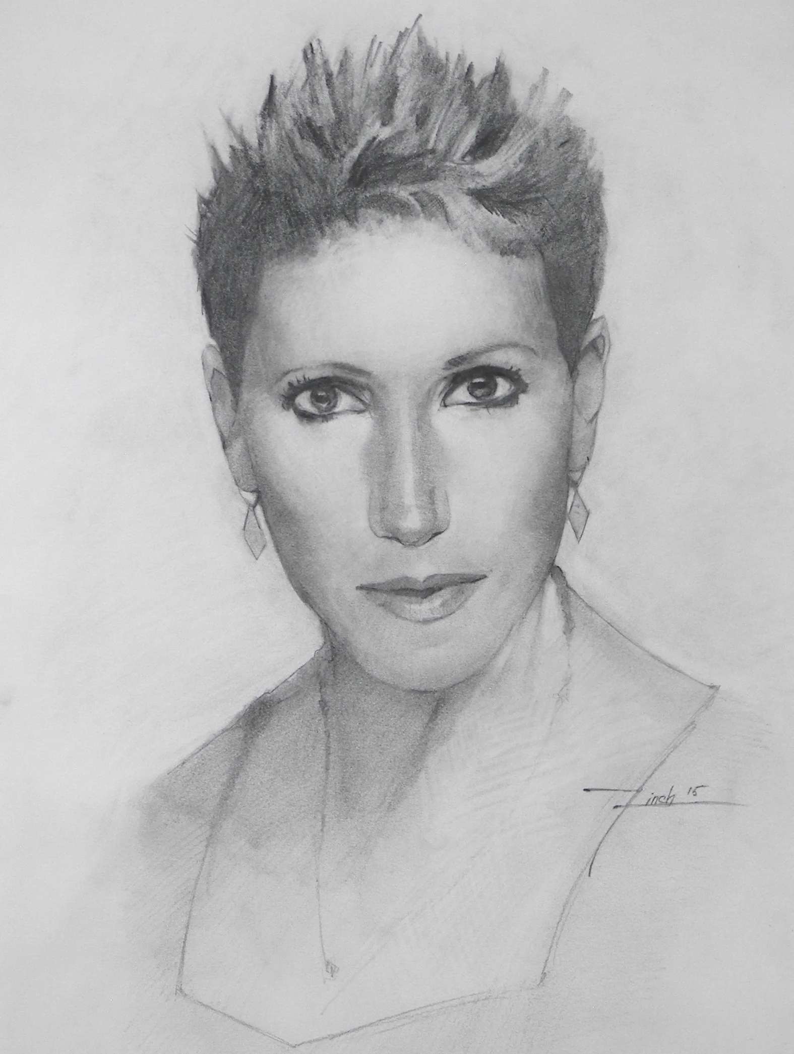 Drawing of Mrs. Wright from submitted photograph by Kris Finch