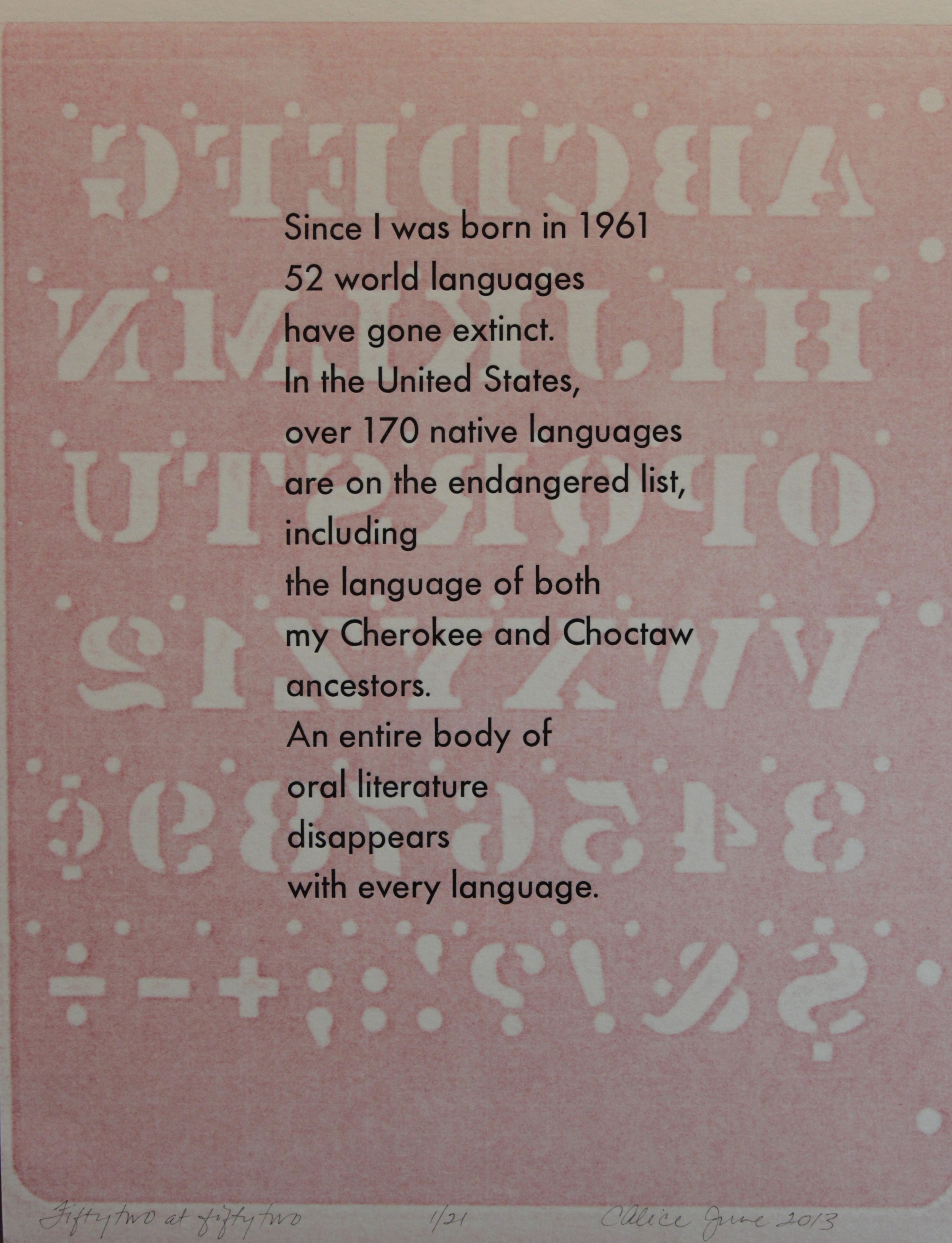 52 @52 &nbsp; Pressure print with hand set type.