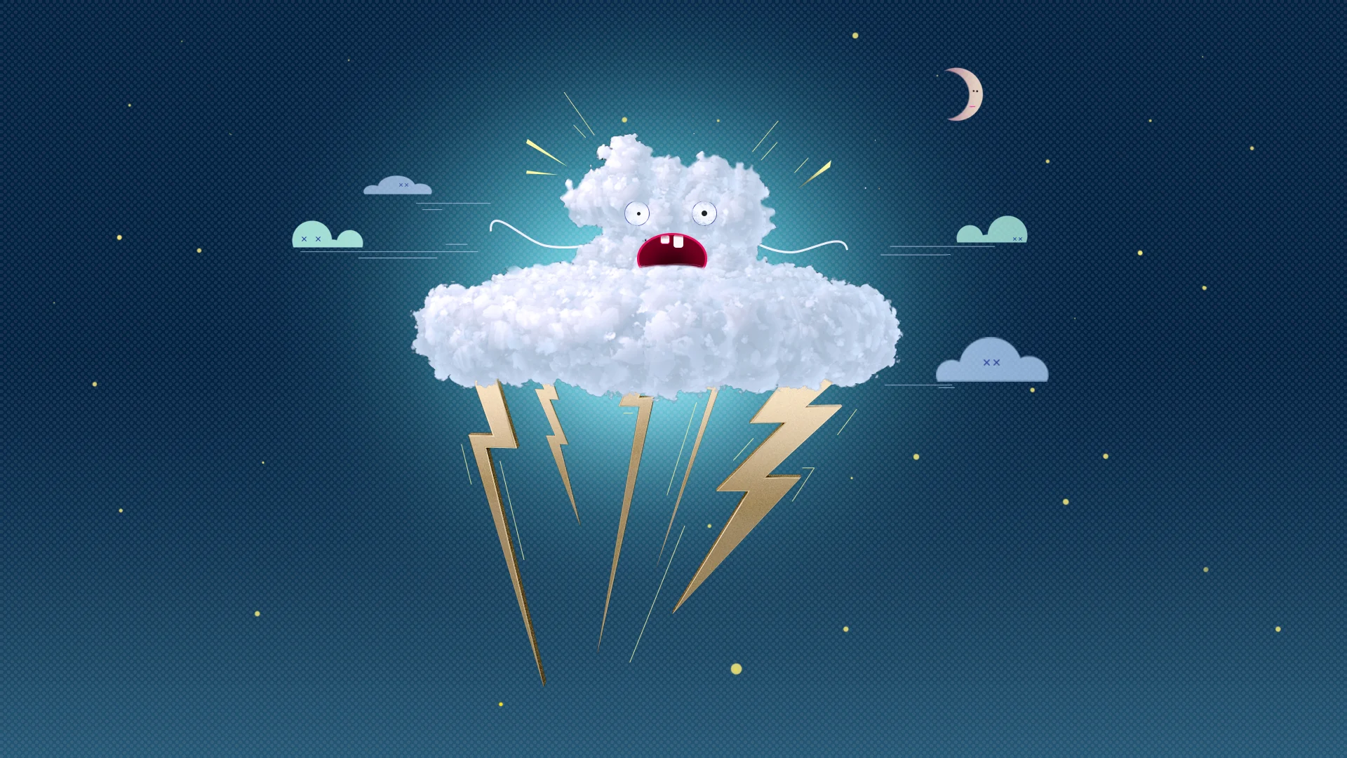 Le cloud having a diarrhea. It is raining cats and dogs!