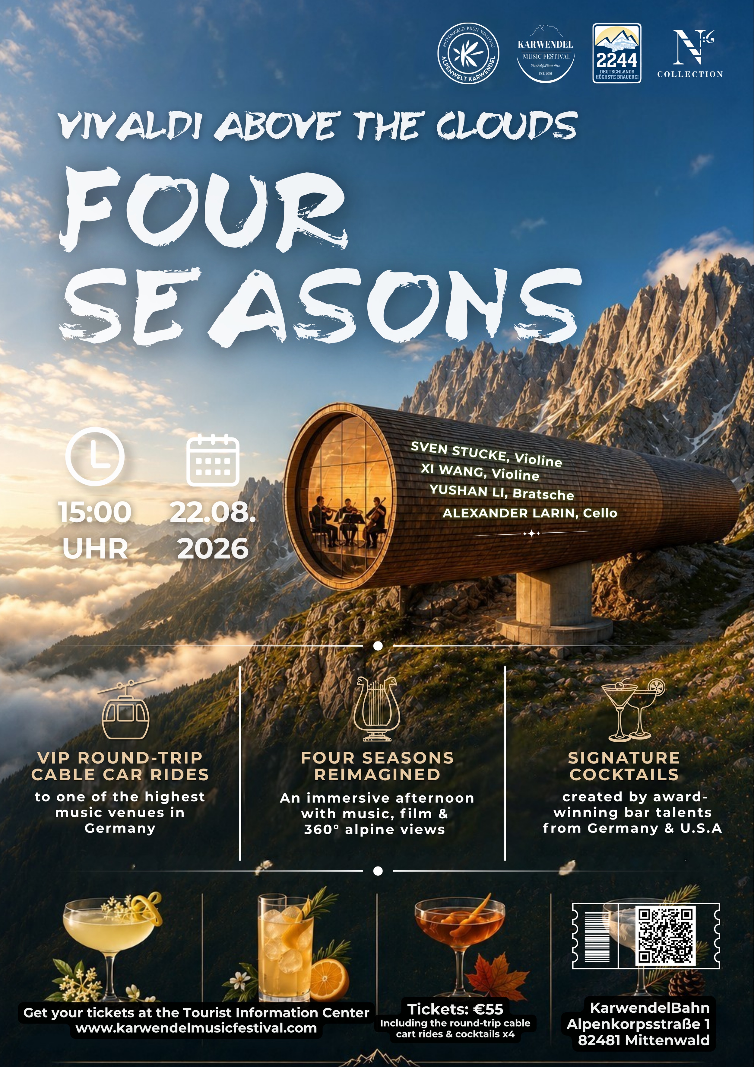 Vivaldi Above the Clouds: Four Seasons, Four Cocktails