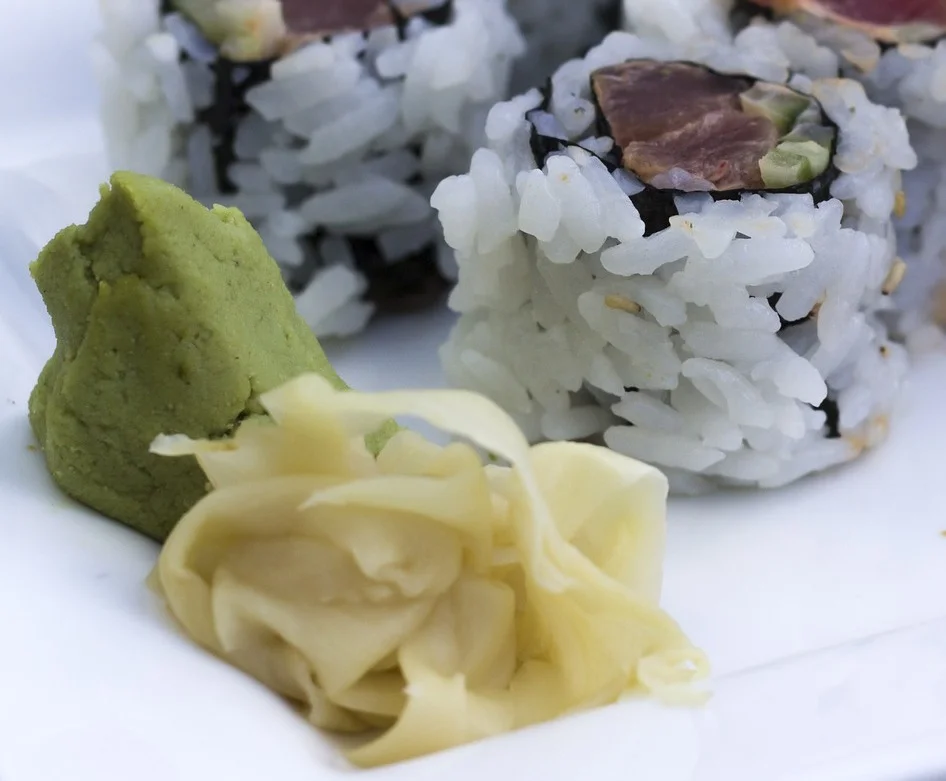 Wasabi and pickled ginger still come with most sushi Photo: Pixabay