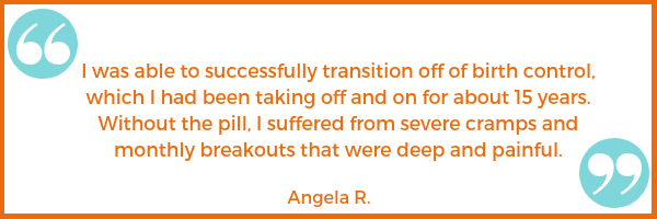 birth control cycle testimonial Angela R. Shawna Seth, L.Ac. acupuncture San Francisco