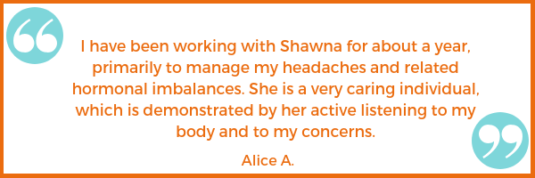 migraine testimonial Alice A. Shawna Seth, L.Ac. acupuncture San Francisco Oakland