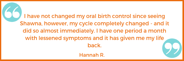 menstrual cycle testimonial Hannah R. Shawna Seth, L.Ac. acupuncture San Francisco