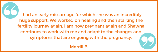 pregnancy miscarriage fertility testimonial Merrill B. Shawna Seth, L.Ac. acupuncture San Francisco