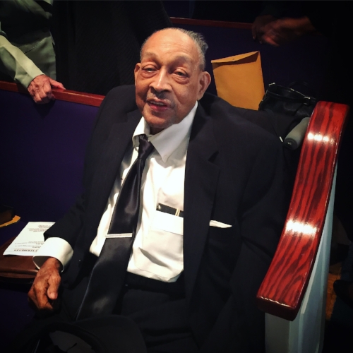 my grandpa on his 102nd birthday last october.