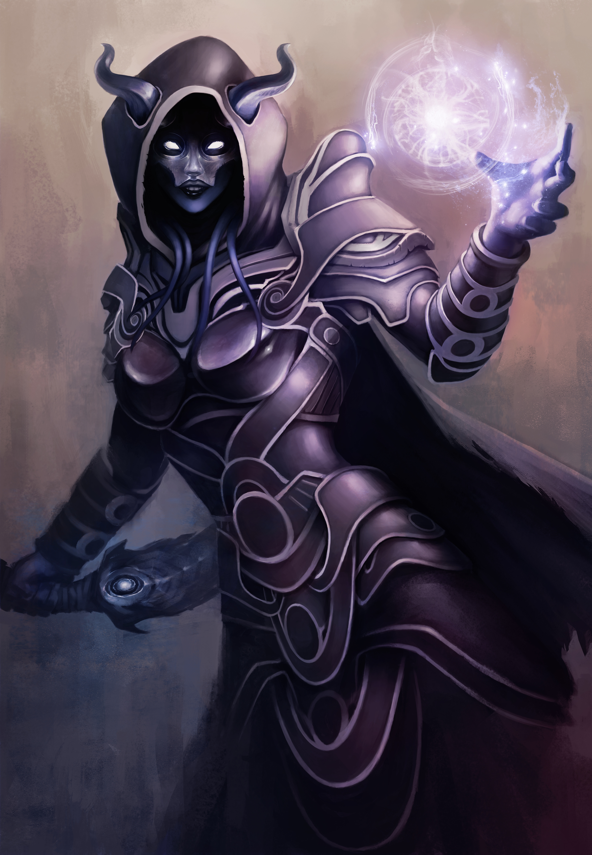 This one started off as a contest piece but I began care less about the contest and be influenced by some of my favorite painters. A lot of them put a really thick painterly texture to the background of their figure and I think that it makes for a very nice contrast when the figure is more polished.