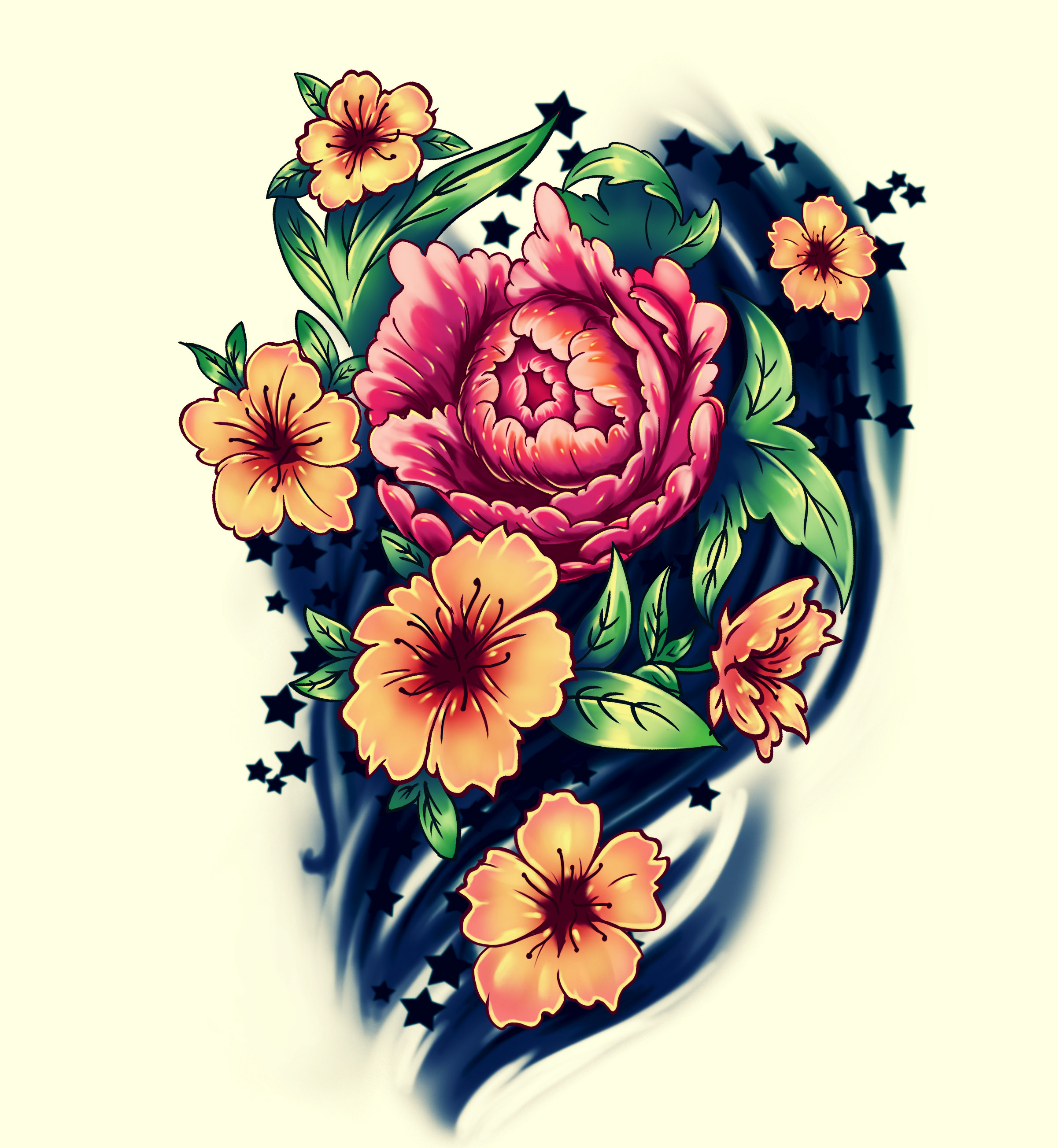 Sleeve Tattoo 2 - Flower