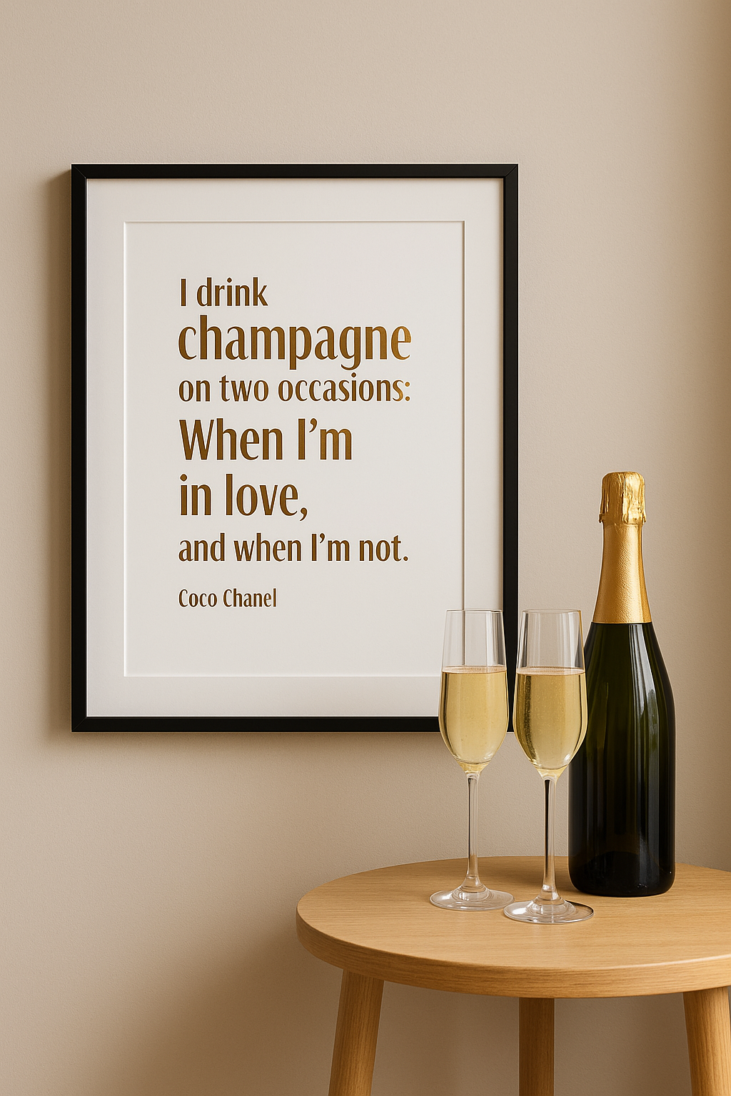 CHAMPAGNE OCCASIONS - GOLD FOIL PRINT