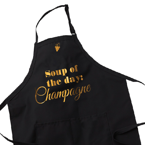 Vinotopia Winelover Apron %22Soup of the Day Champagne%22.png