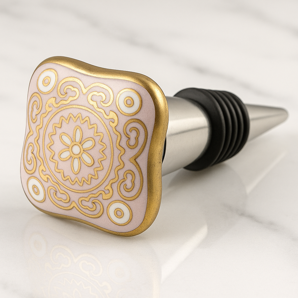Vinotopia Bottlestopper pink ocean swirls2.png