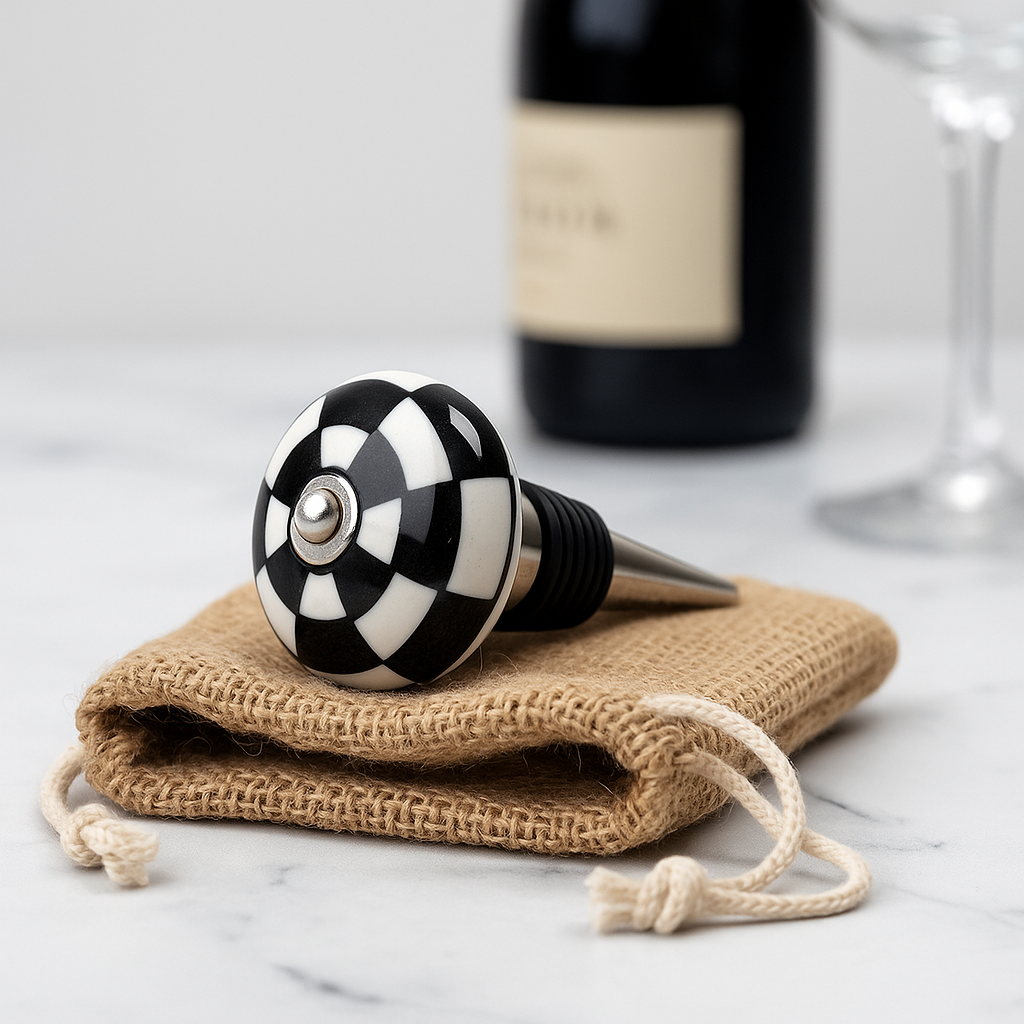 Vinotopia-Wine-Bottlestopper-Blackandwhitecheckers2.png