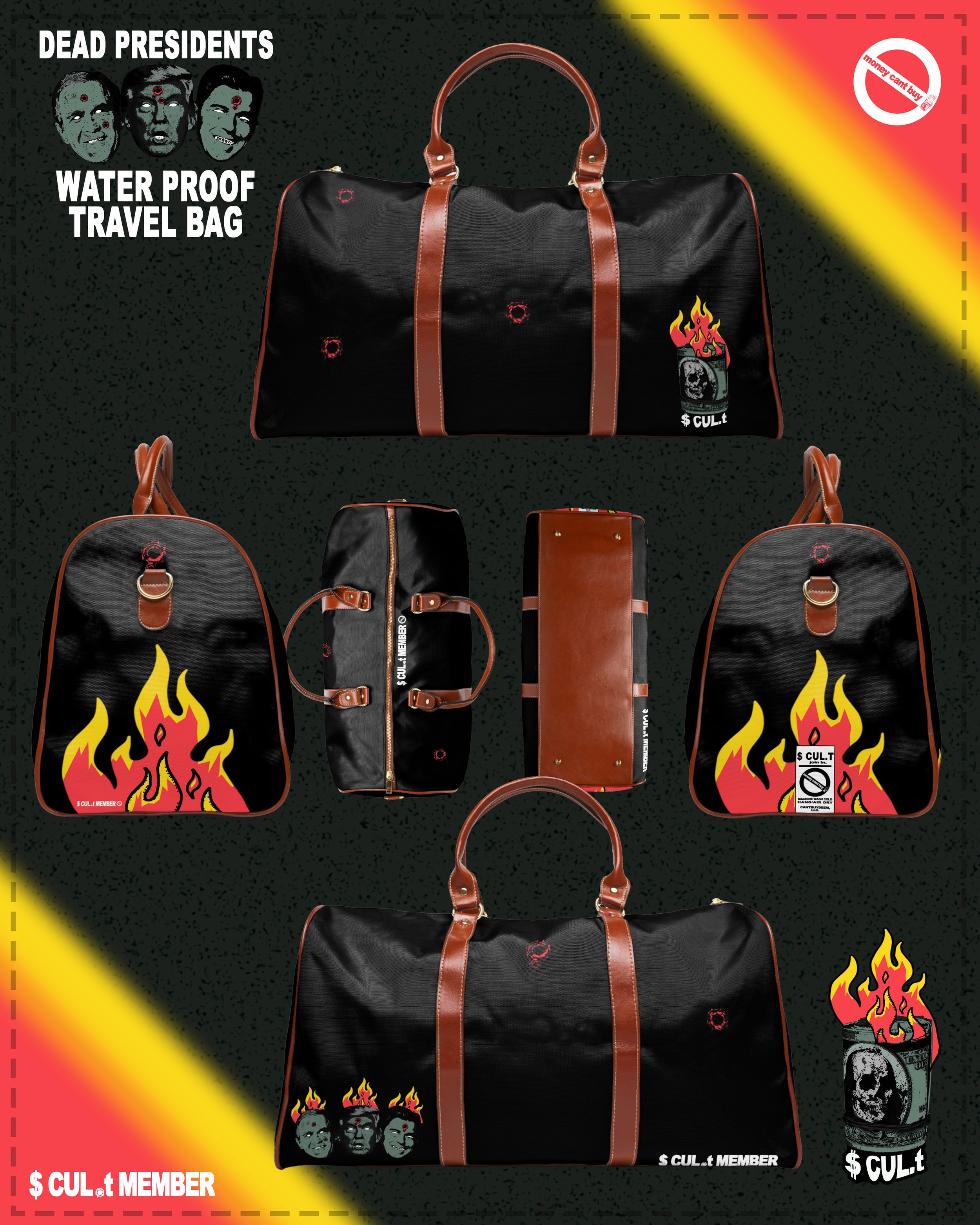 Dead Presidents Water Proof Travel Bag - $85