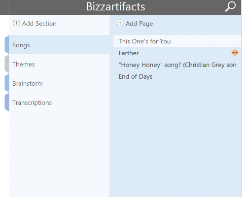 That is not a lot of songs. Two of them ended up in Infinite . And I never even finished typing up "End of Days."