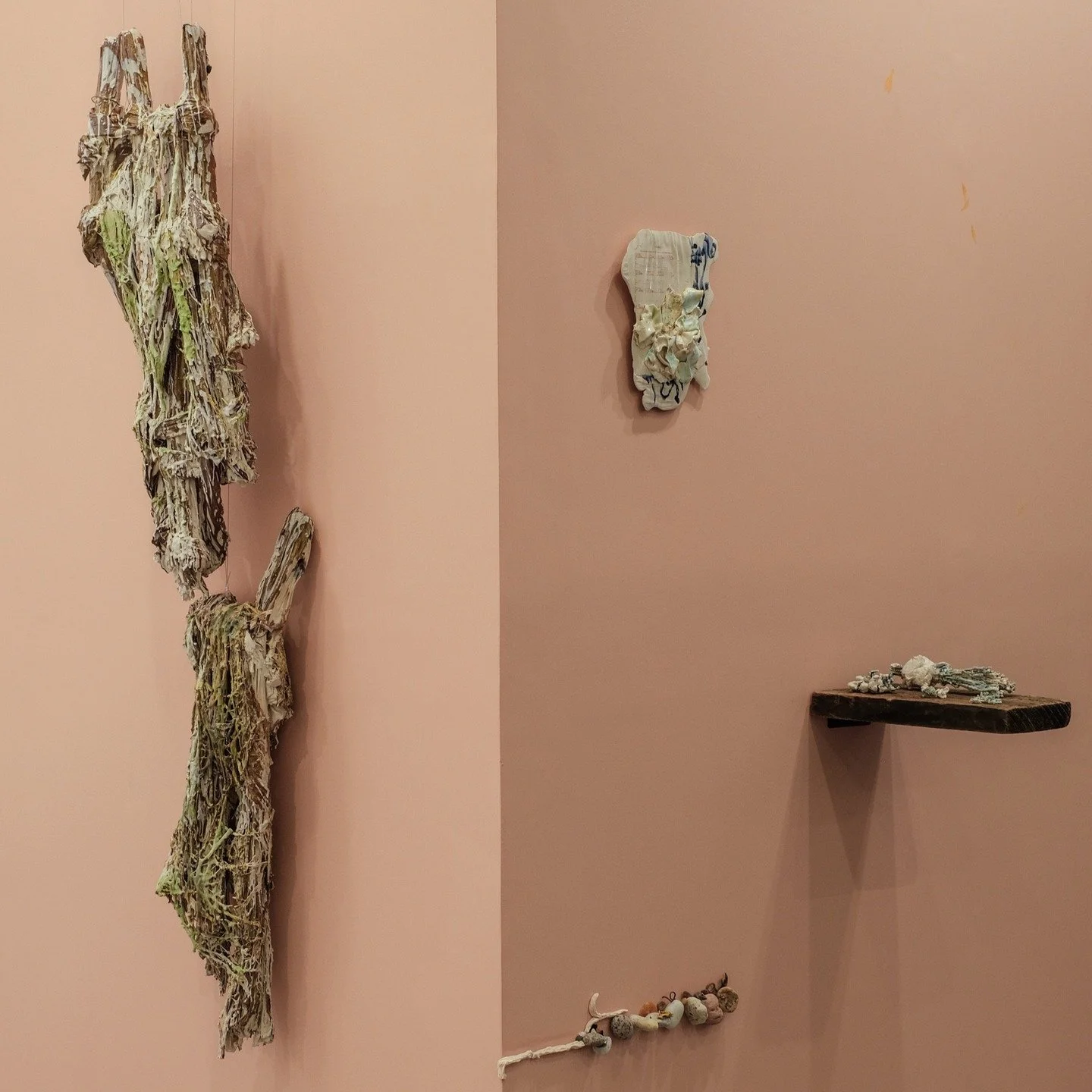 The first time I was able to give these piece their own space, I was amazed at how they were able to create breath and a subtle feeling of a moment between life and death. The installation at the India Art Fair brought together different bodies of wo