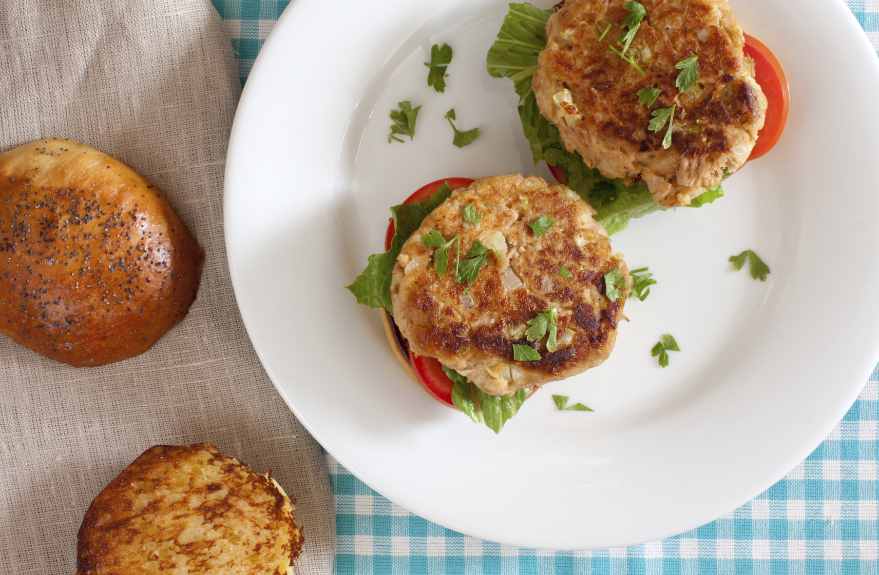 Tuna burgers are packed with protein