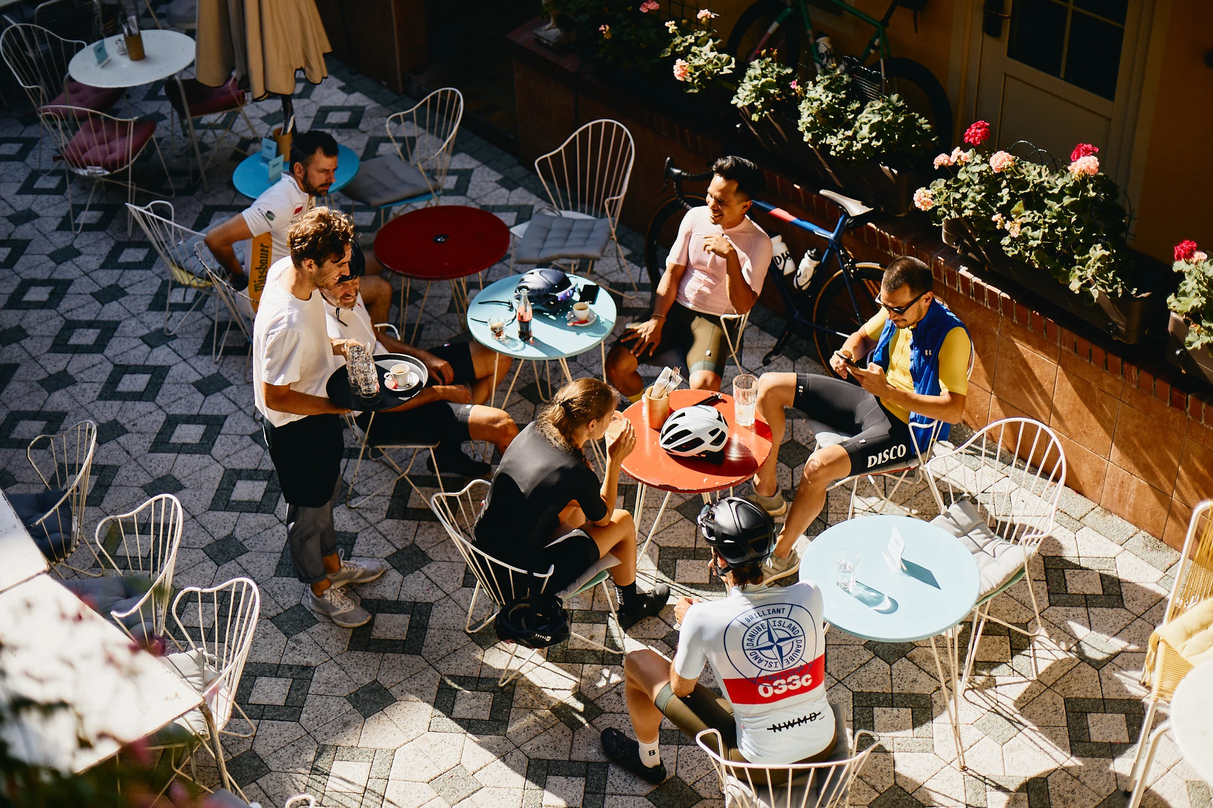 Cycling in Vienna involves equal amounts of time off the bike with friends as it does riding