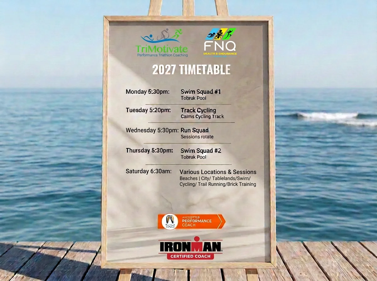 Timetable for TriMotivate Triathlon Coaching