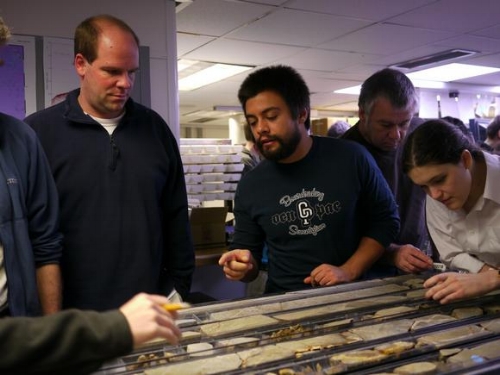 When I was on the JOIDES Resolution , I watched thirty scientists work literally 24/7 (i.e. they really did work 24 hours a day, seven days a week) for eight weeks to observe and measure seafloor cores. Then when we got back to shore, they took samples from the cores back to their labs and did even more research.