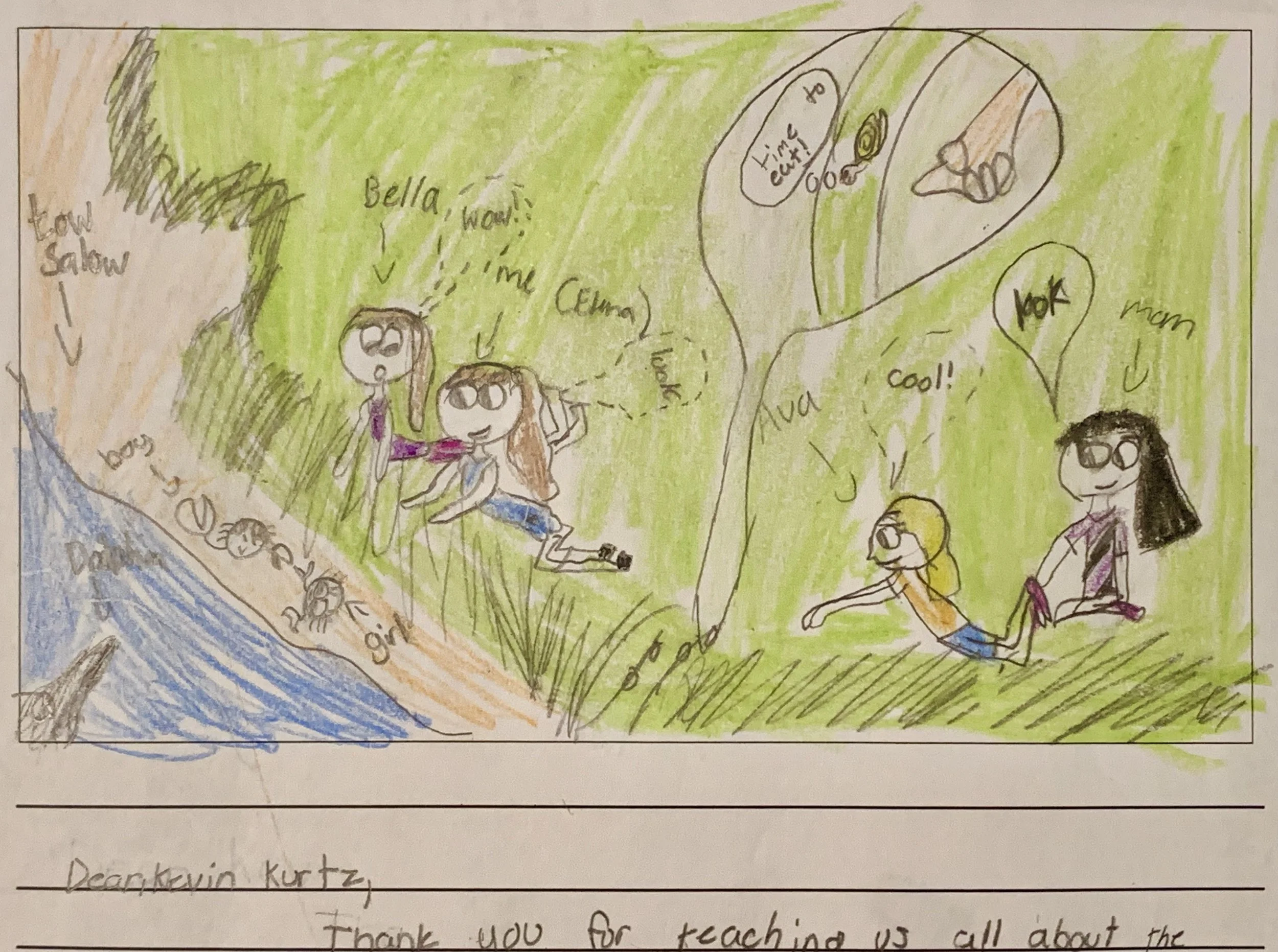 Childreb's Drawing of Salt Marsh