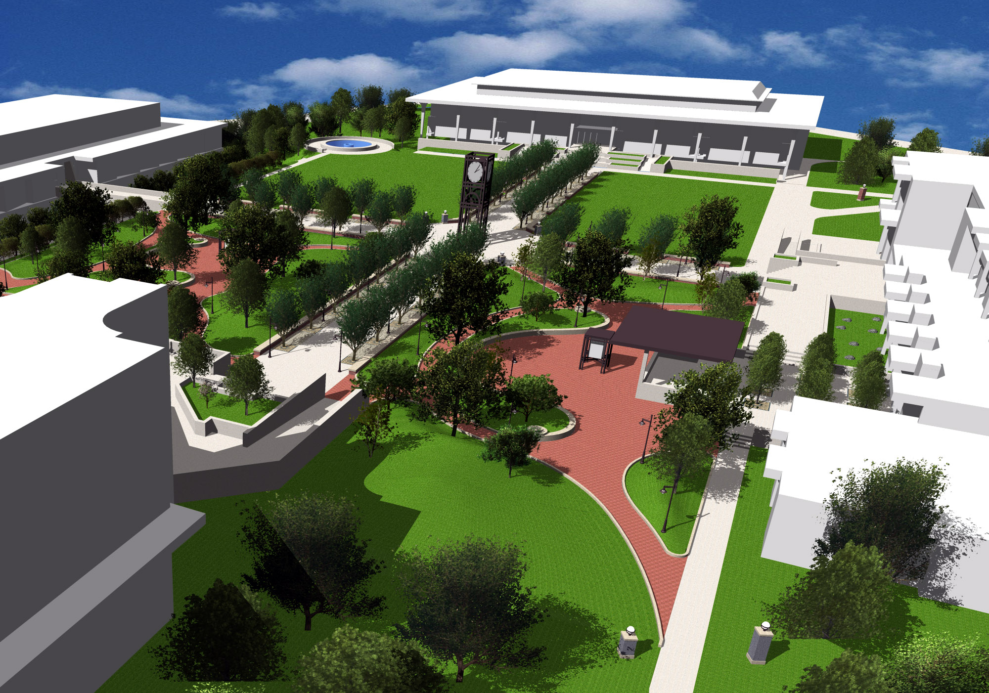 Rendering Veterans Plaza Suffolk County Community College--Suffolk, NY