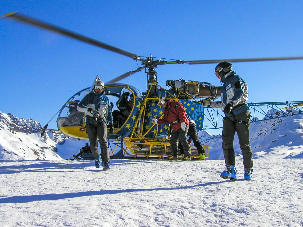 Heliskiing in the Monterosa