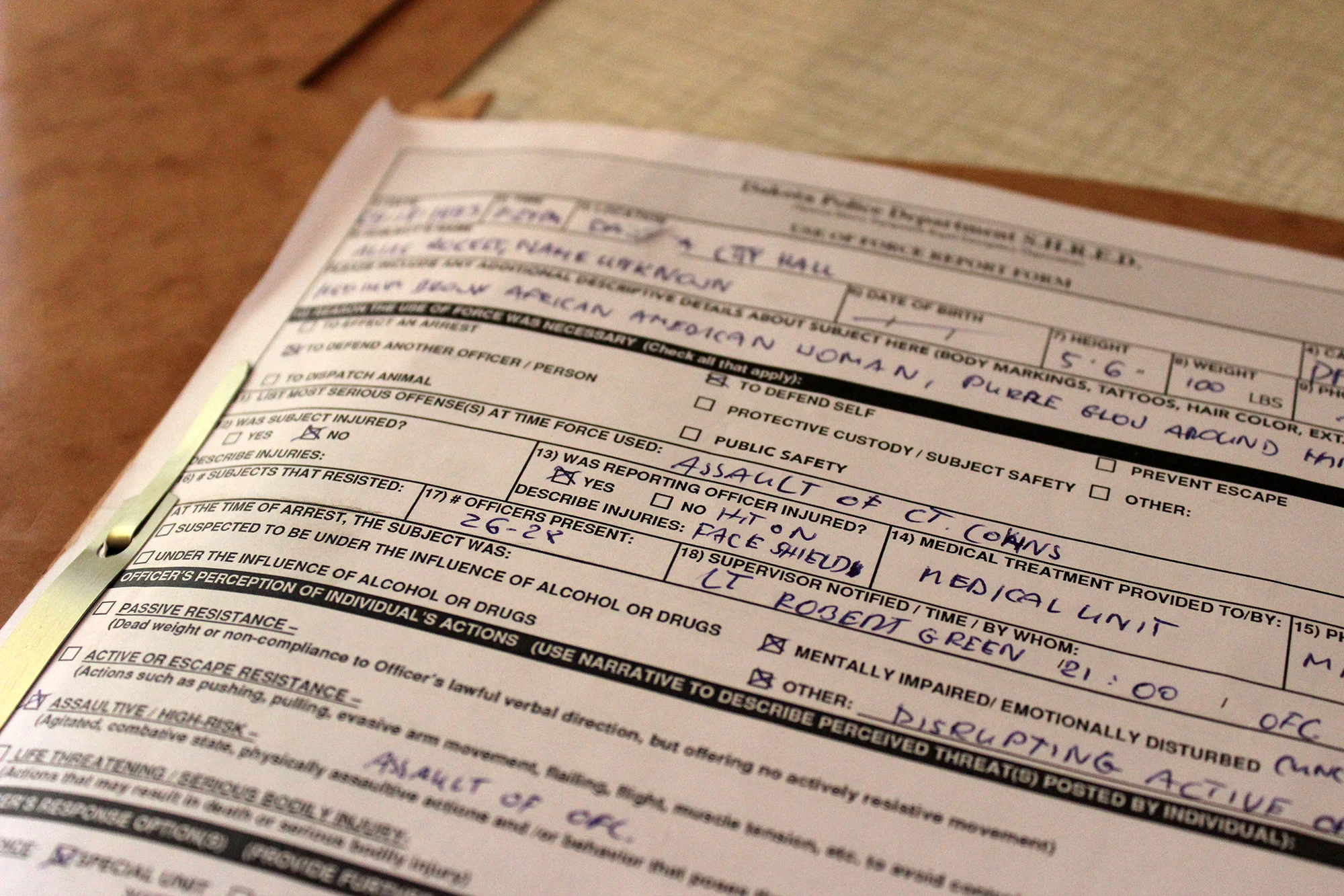 Use of Force, 2018, Documents (detail 2).jpg