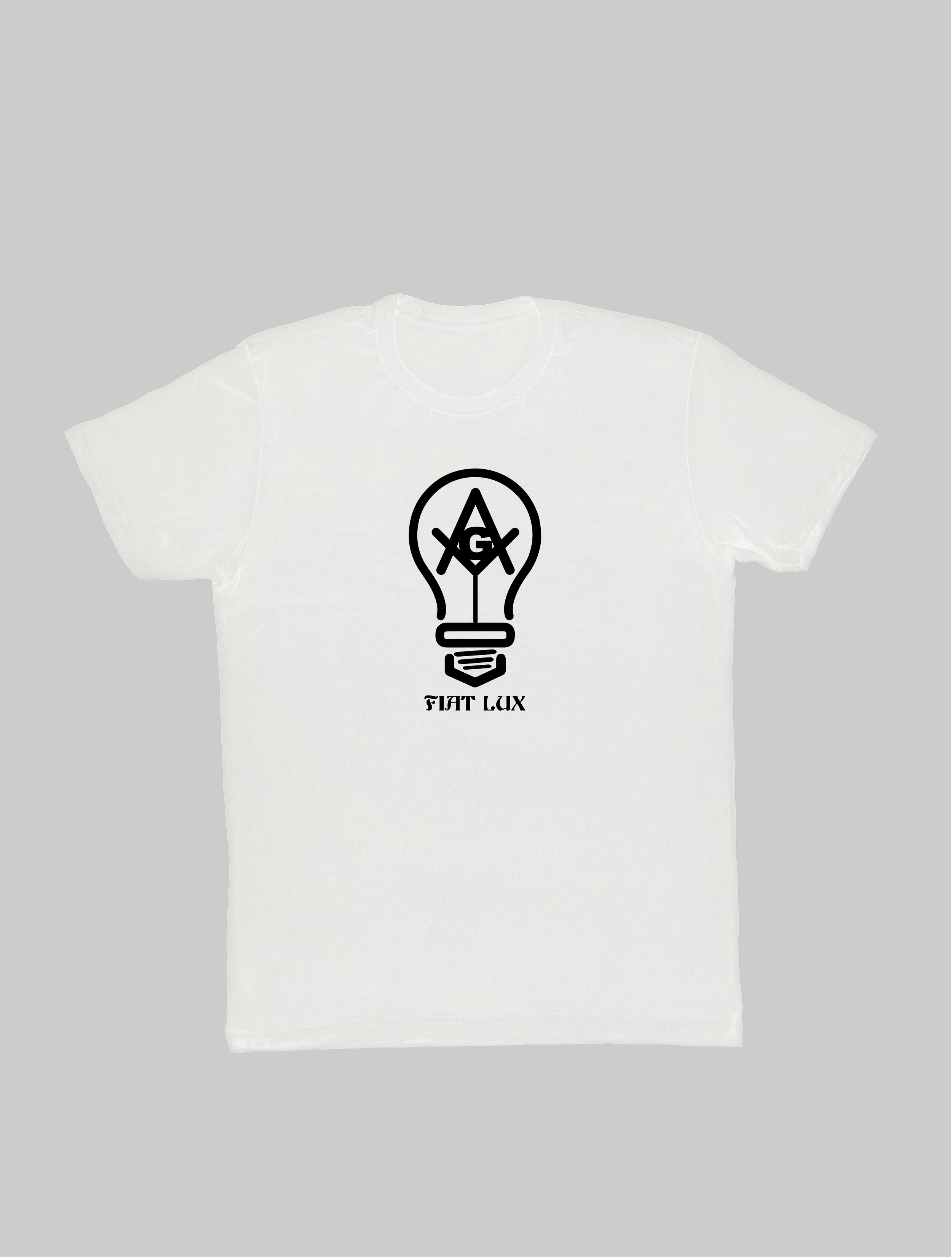 Fiat Lux - Let There Be Light Freemason White Shirt