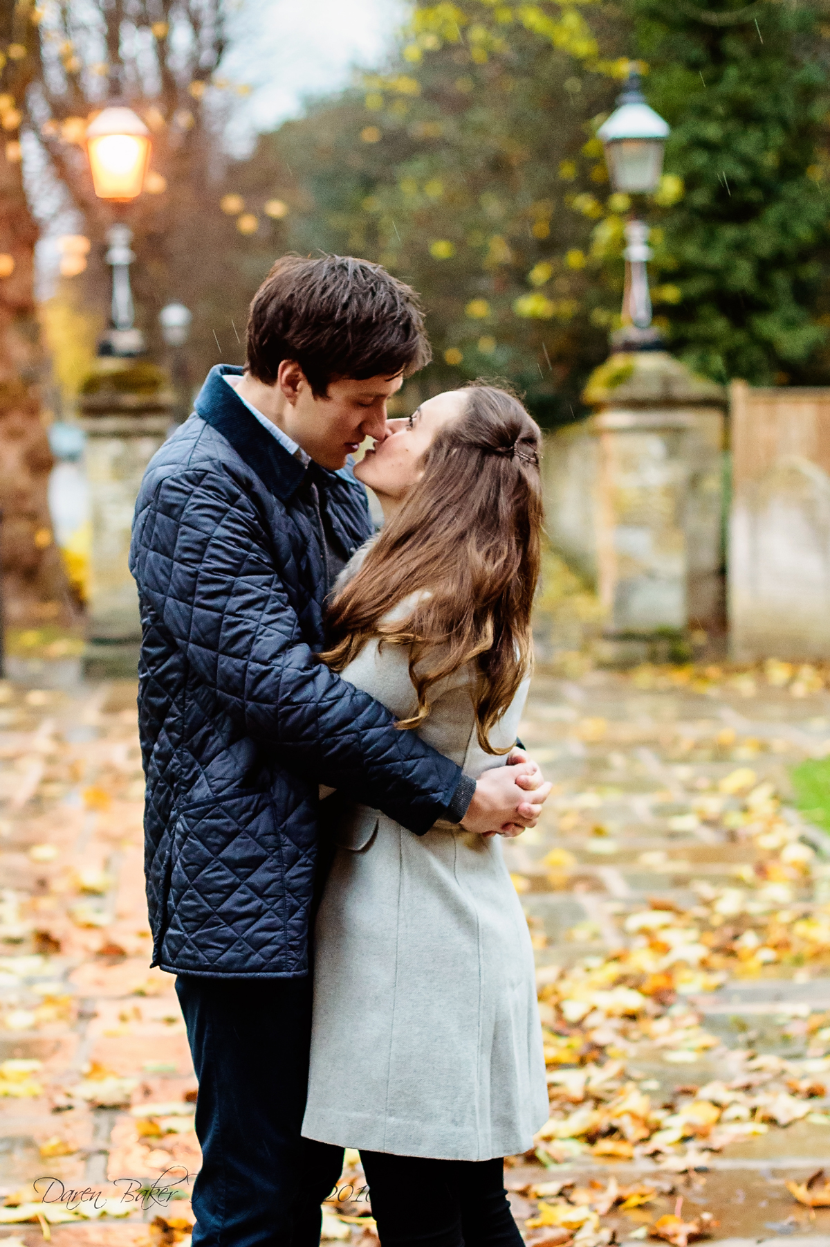 Engagement shoot kiss, Horsham Sussex