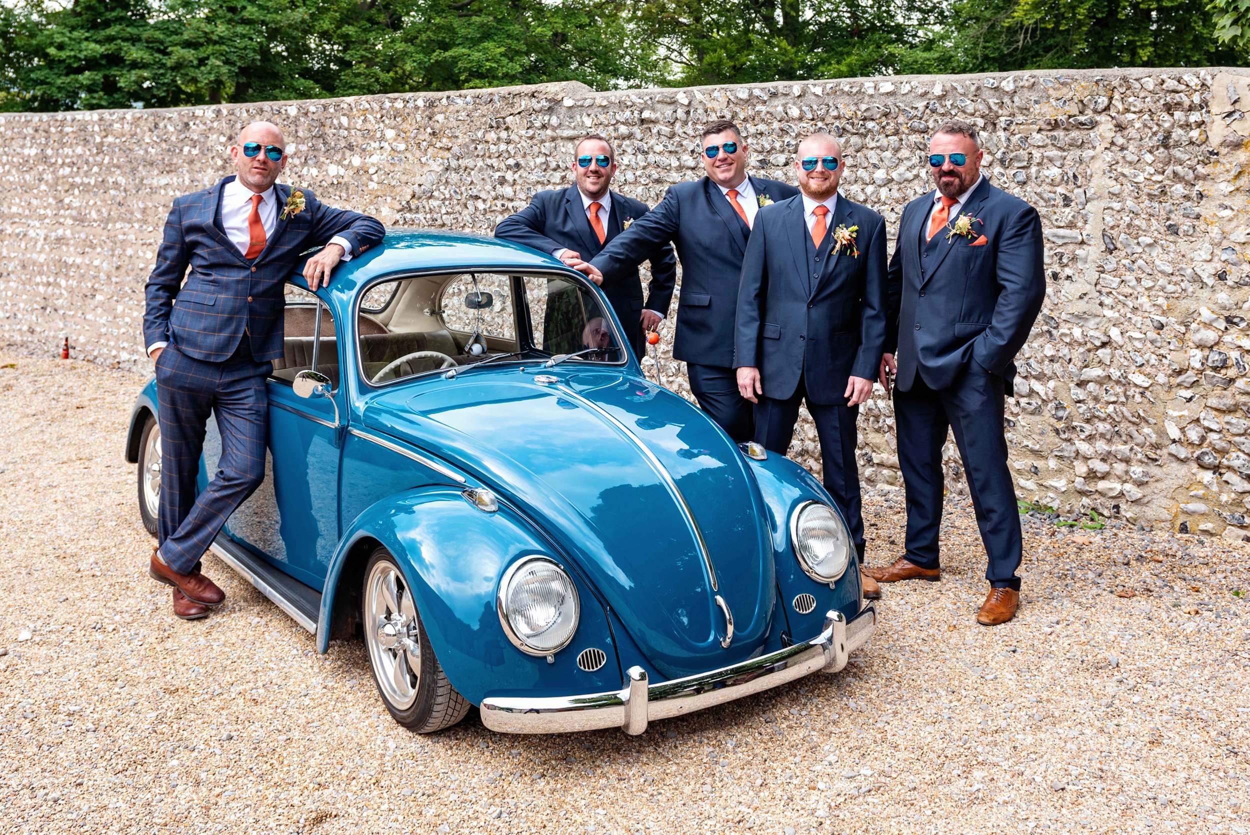 Groomsmen at Cissbury Barns 