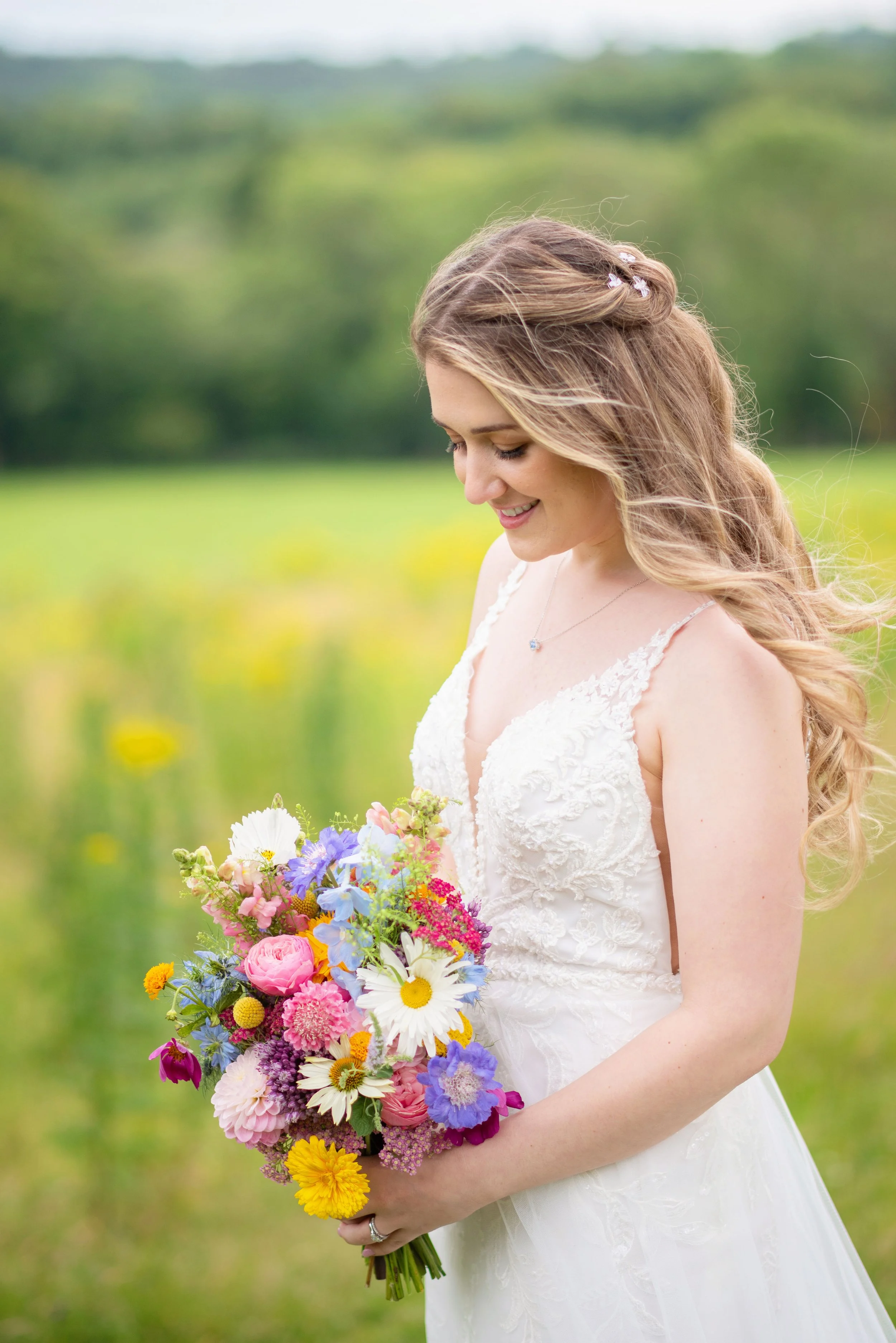 Bride with bouquet