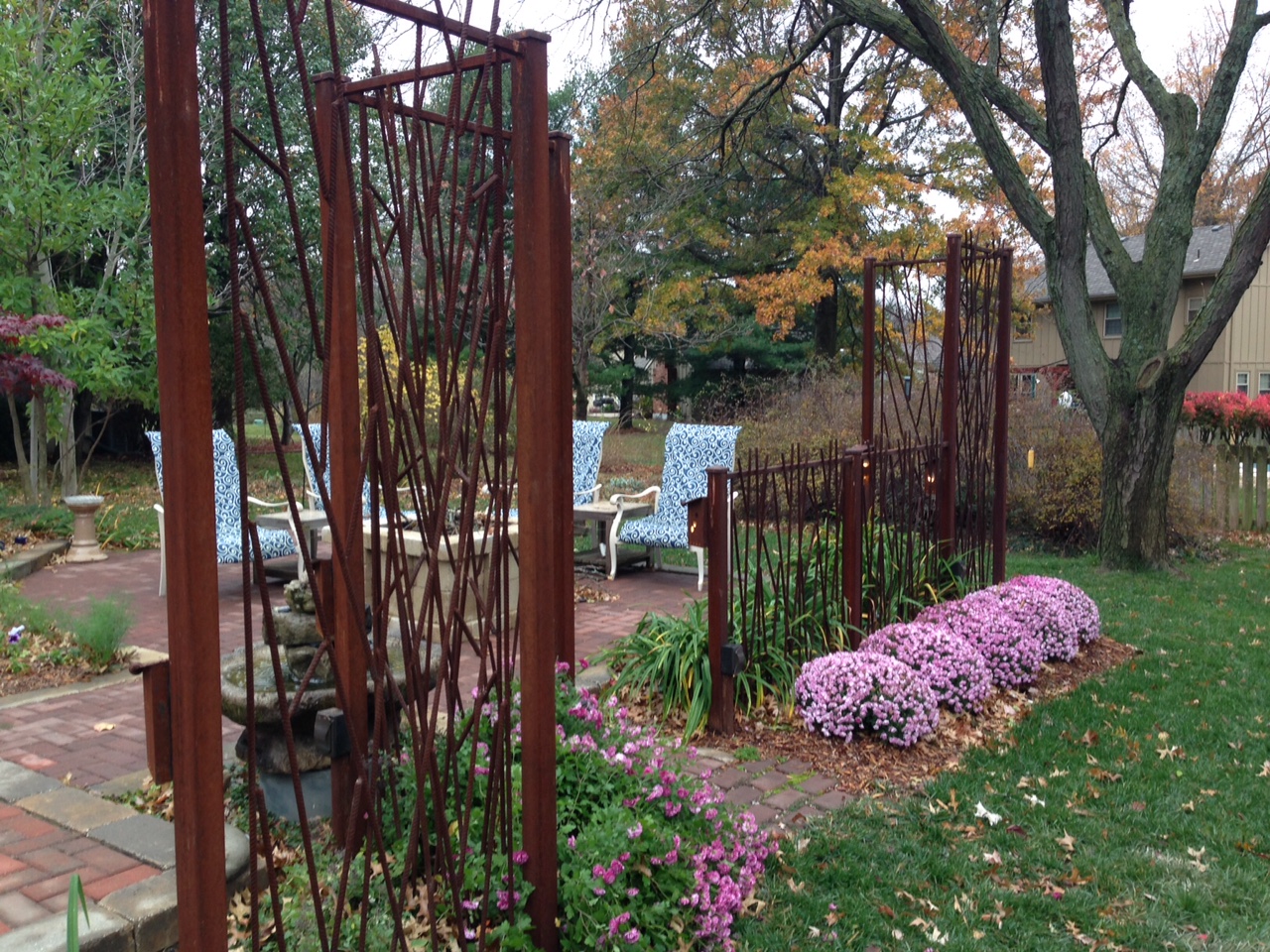 Trellis and fence