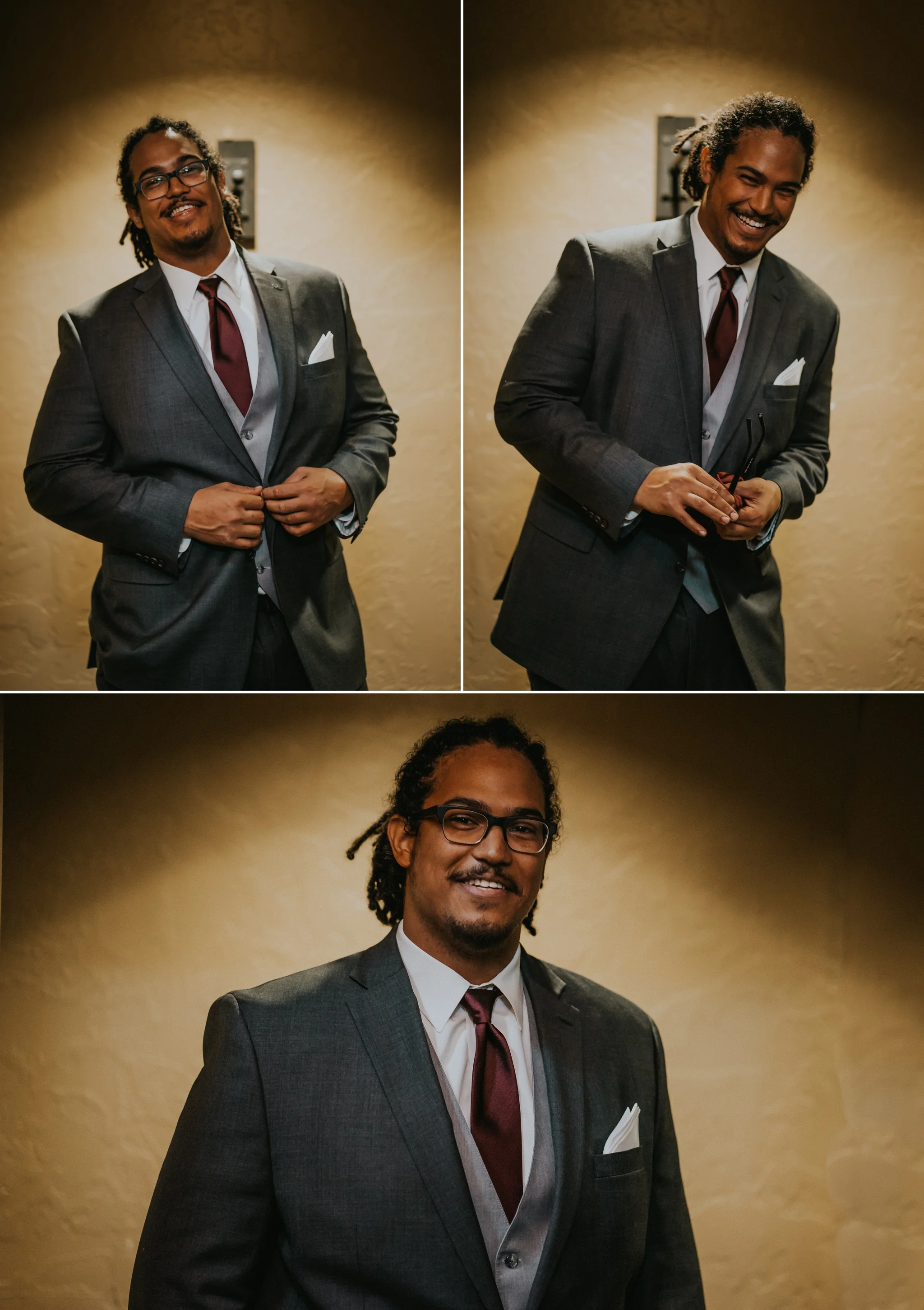 Groom portraiture getting ready