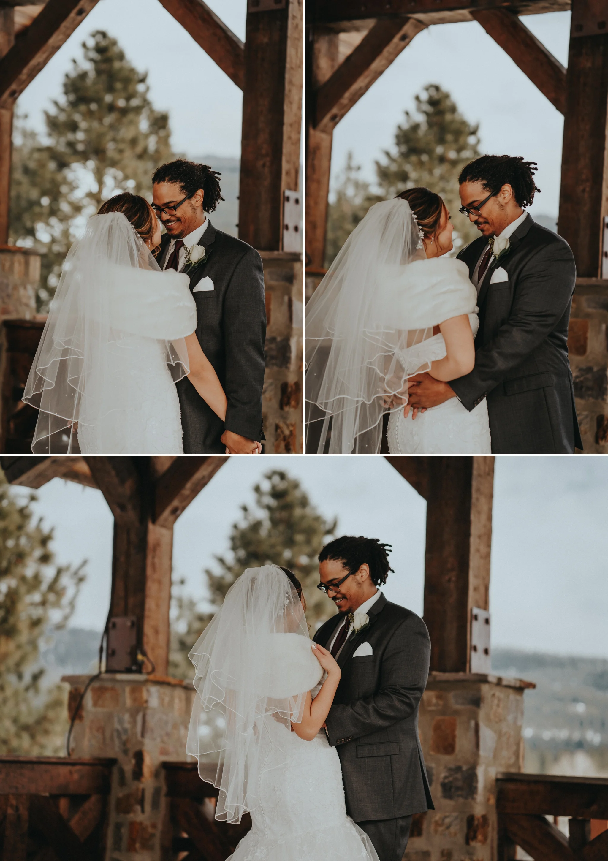 Cry bride first look Seattle