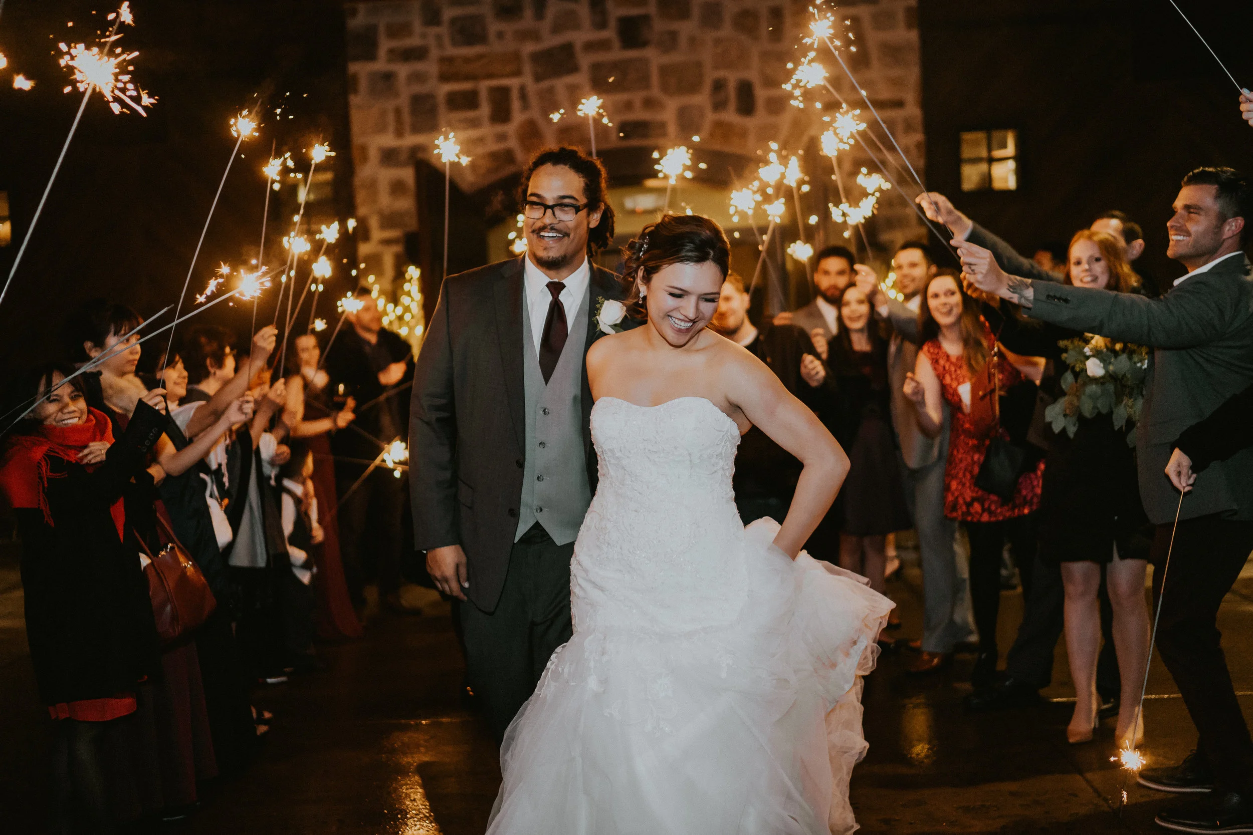 Sparklers Seattle Wedding Photographer