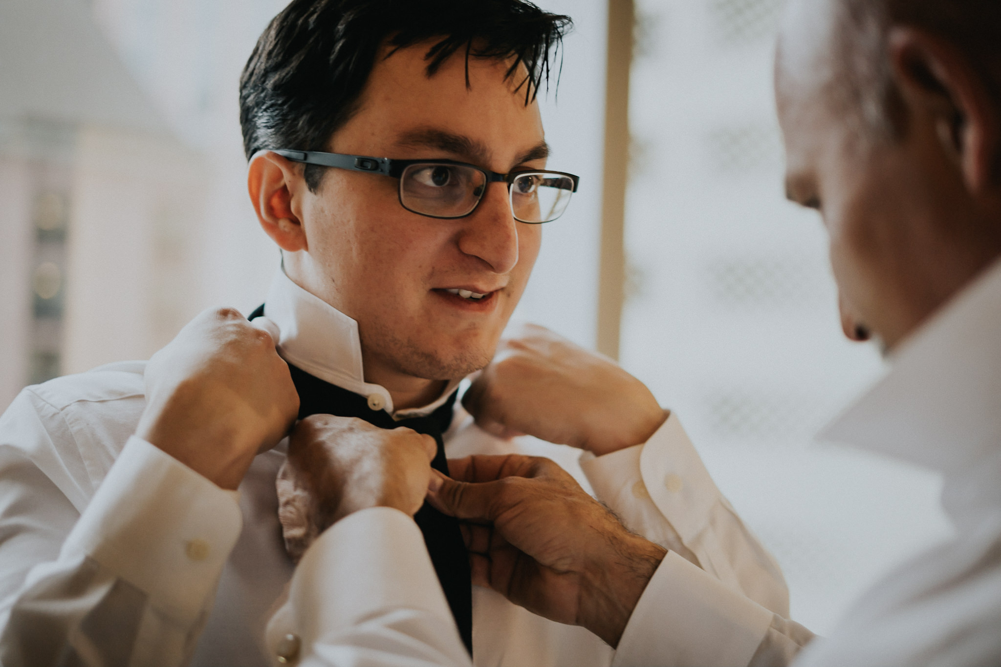 Father Groom Getting Ready