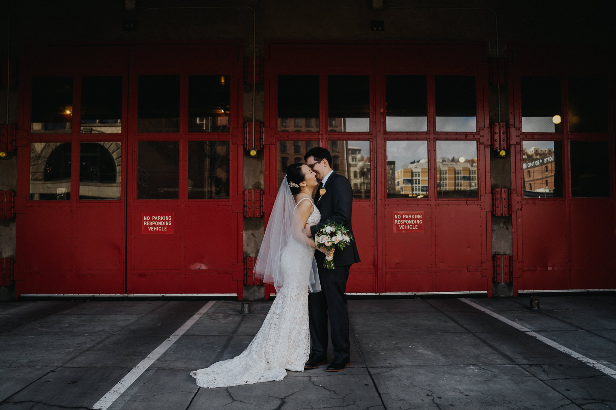 Seattle Fire Department Wedding Portraits Alfred Tang