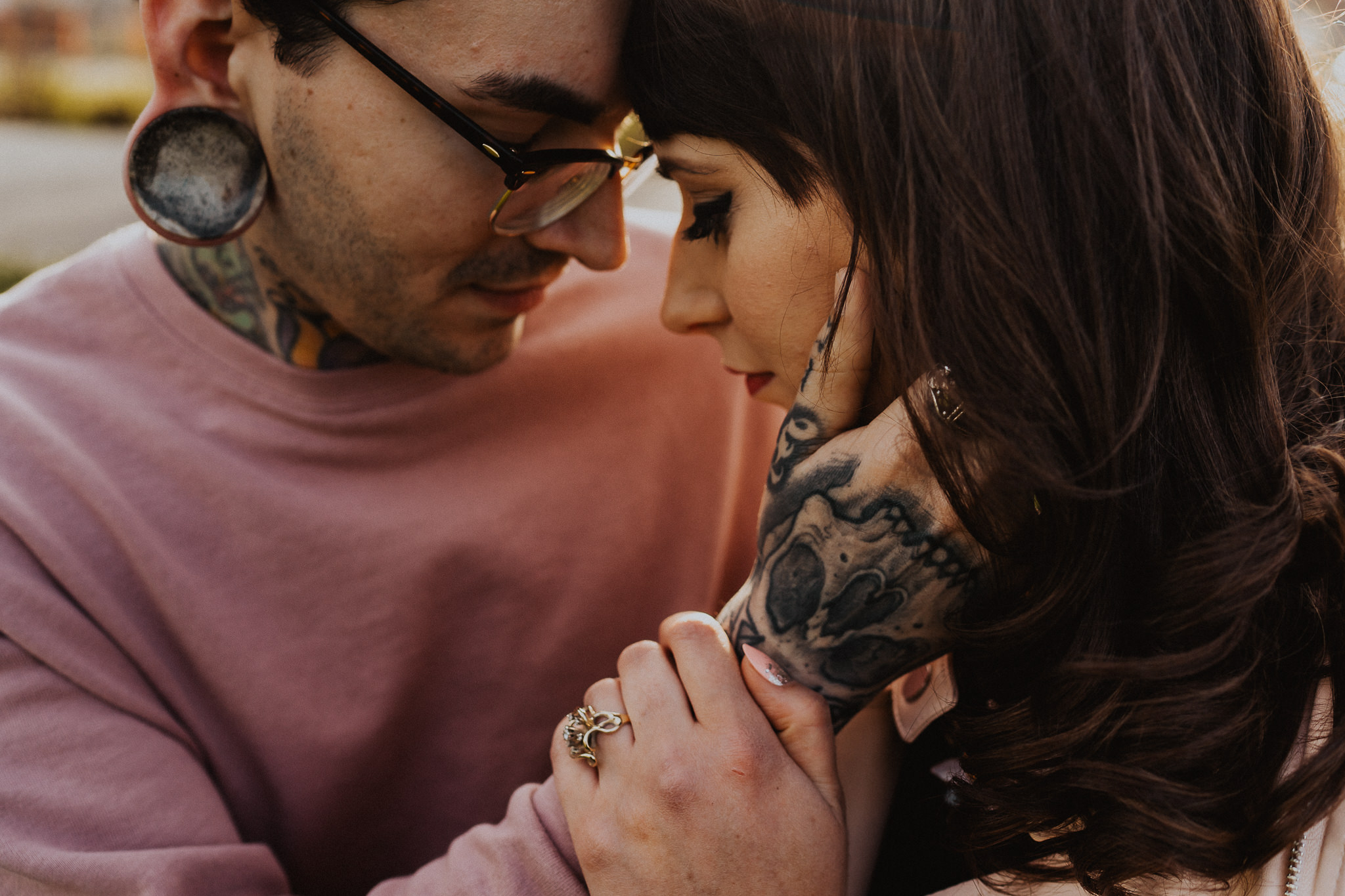 Close up pose engagement photography