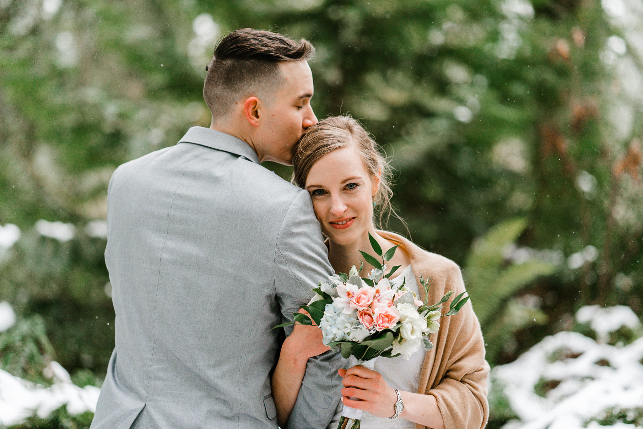 Smiling Bride Wedding Seattle Alfred Tang Wedding