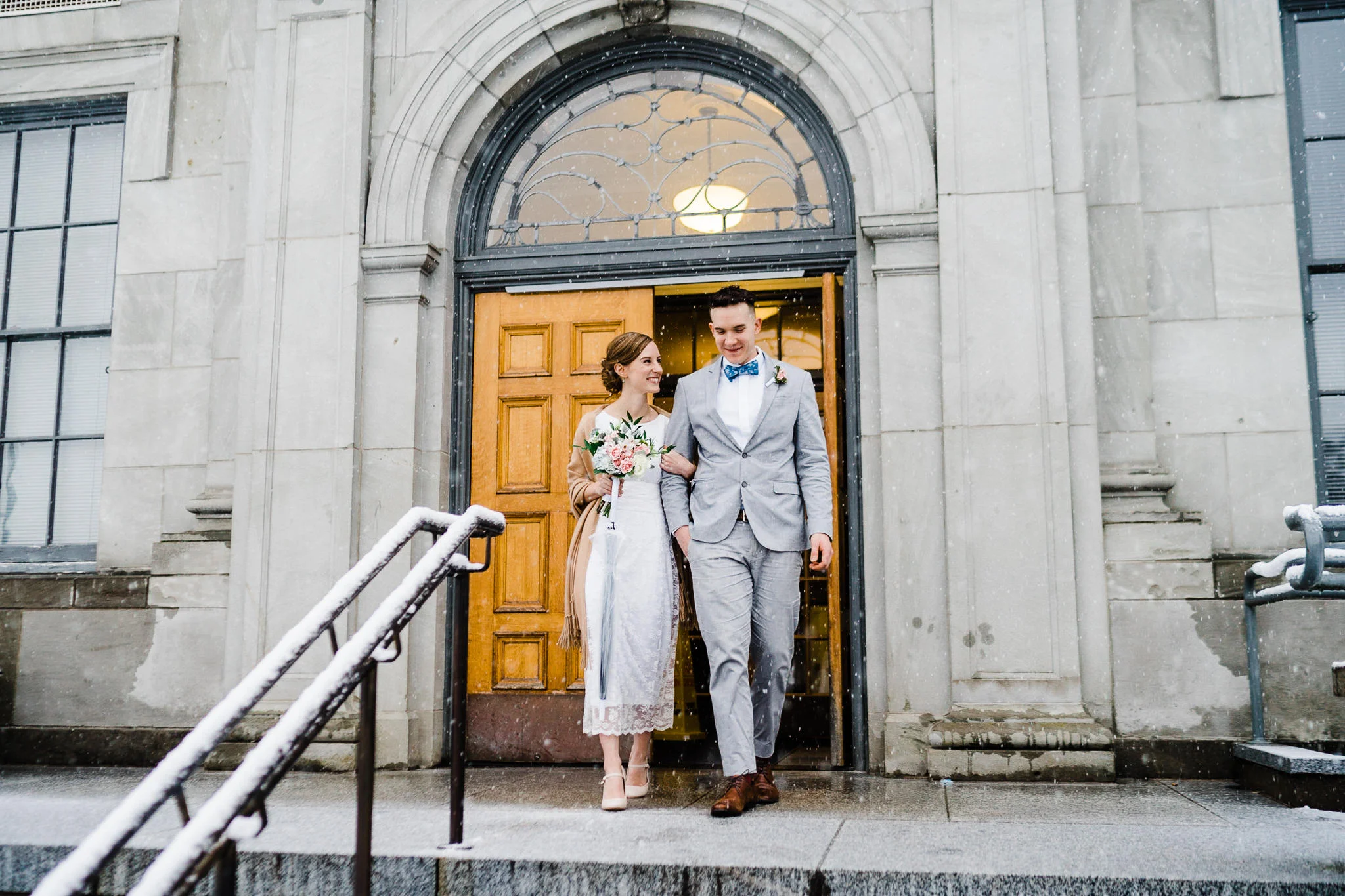 Snow Spring Mason Superior Courthouse wedding