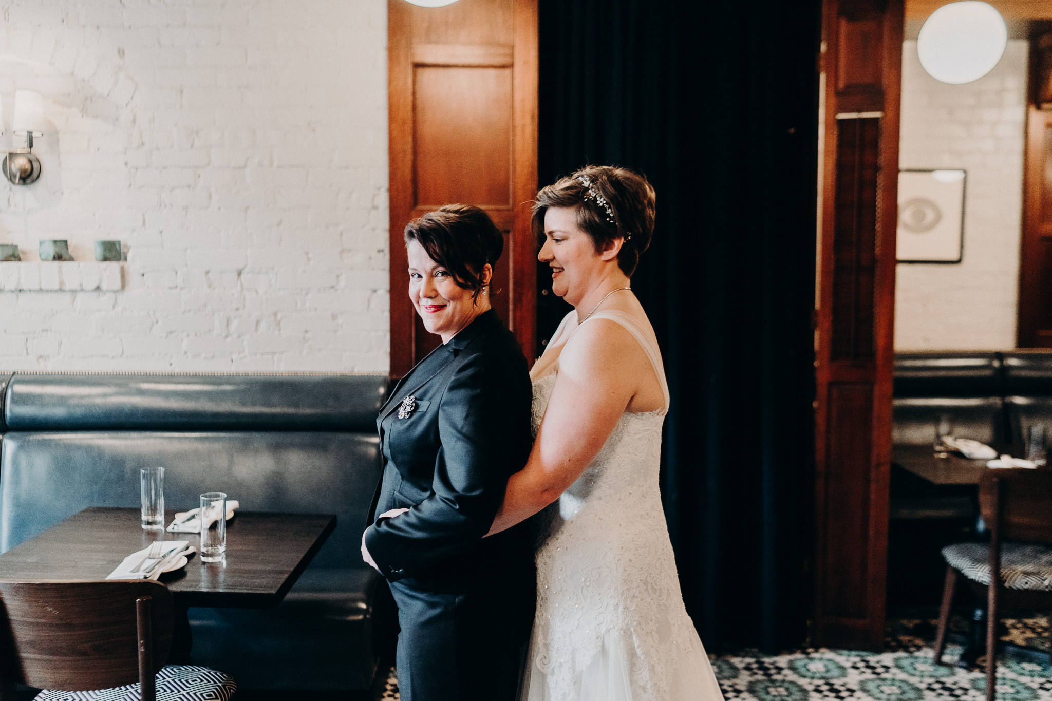Same Sex First Look LGBQT Wedding Photographer