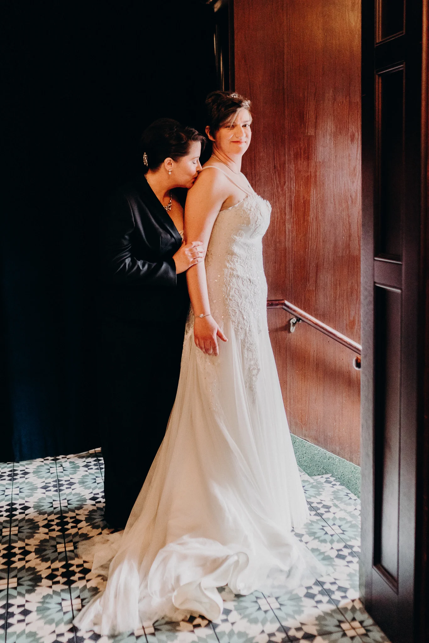 Moody Bride Portrait LGBQT Wedding