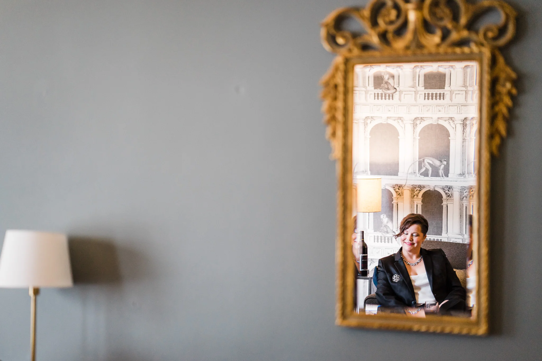 Mirror Reflection Seattle Wedding