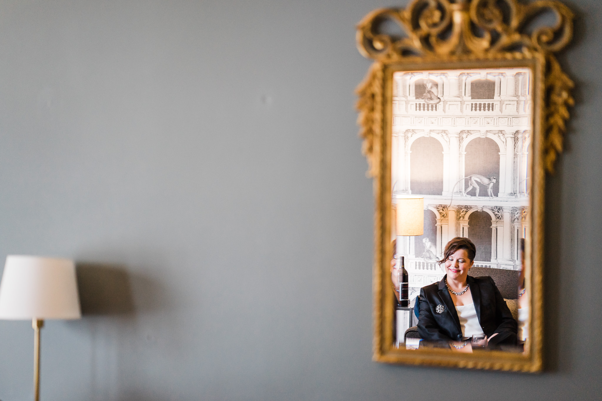 Mirror Reflection Seattle Wedding